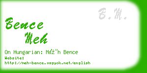bence meh business card